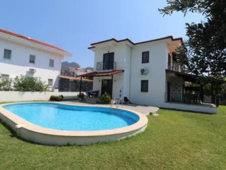 Furnished With Swimming Pool On 500 M2 Detached Plot In Dalyan, Earthquake Resistant 4 In 1 Duplex For Sale