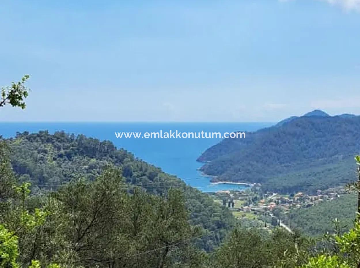 Muğla Köyceğiz, Ekincikte Deniz Manzaralı 590 M2 Arazi Satılık