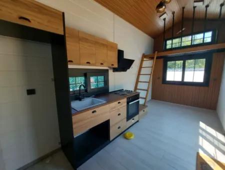 Dalyan Okçularda 220M2 Arazide 25M2  Sıfır Tiny House Ve Arsası Satılık