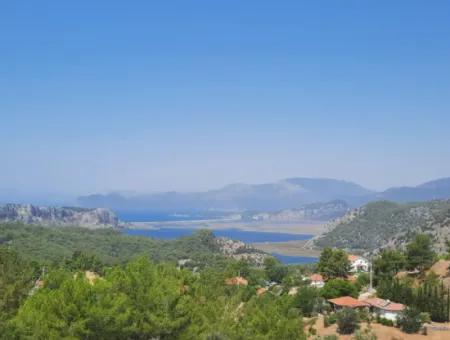 Dalyan Gökbelde Göl Ve Deniz Manzaralı Müstakil Tapulu Satılık 82 M2 Arazi Satılık